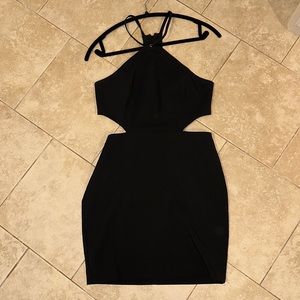 Forever 21 Black Cut Out Halter Dress